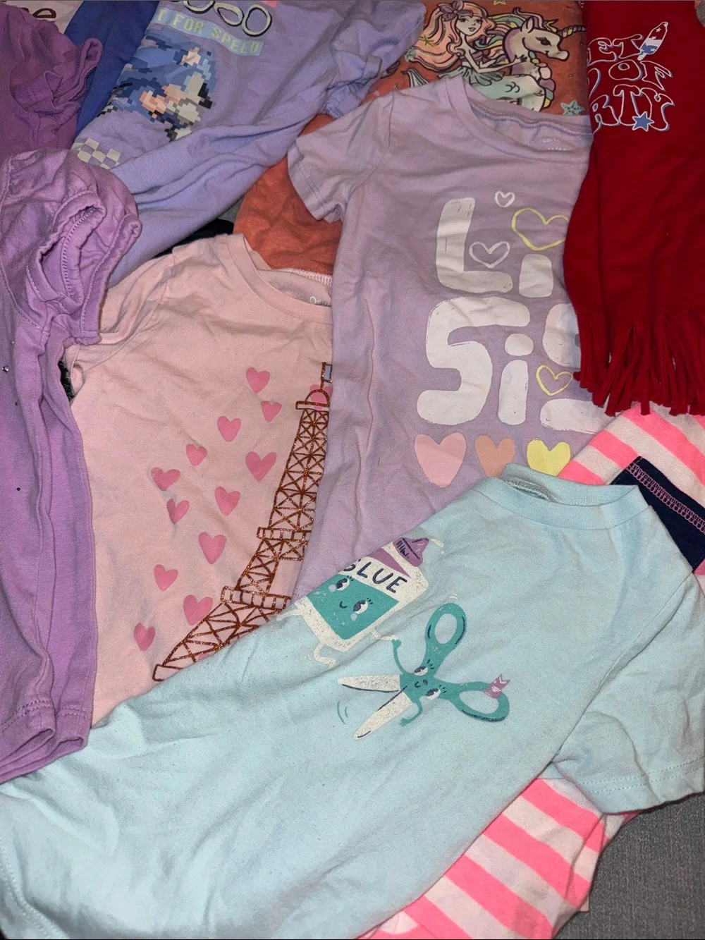 Girls 4T Short Sleeve Top Lot